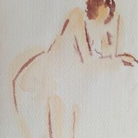 Akt anlehnend  2015      15 x 11.jpg